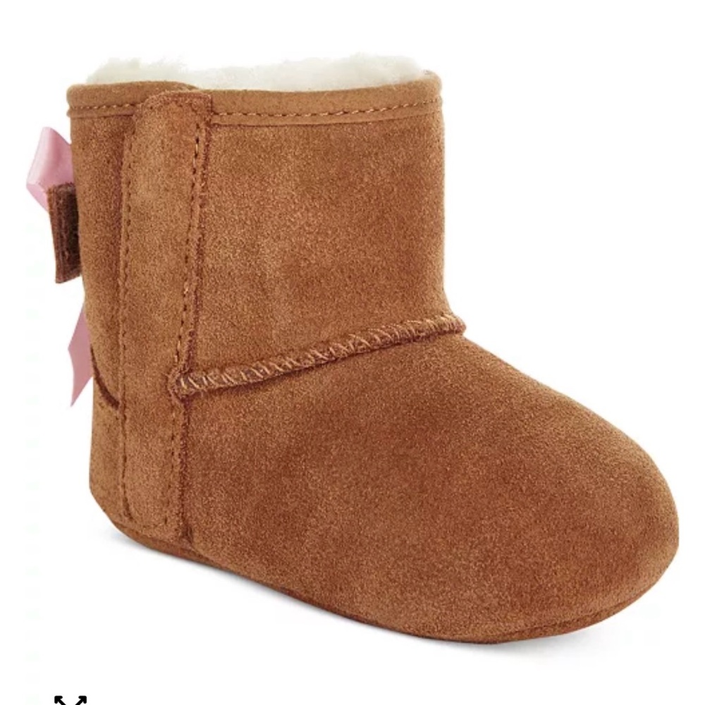UGG Tan Kids Boots with Pink Accent